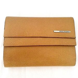 Rare Piquadro Double Flap Wallet NWOT